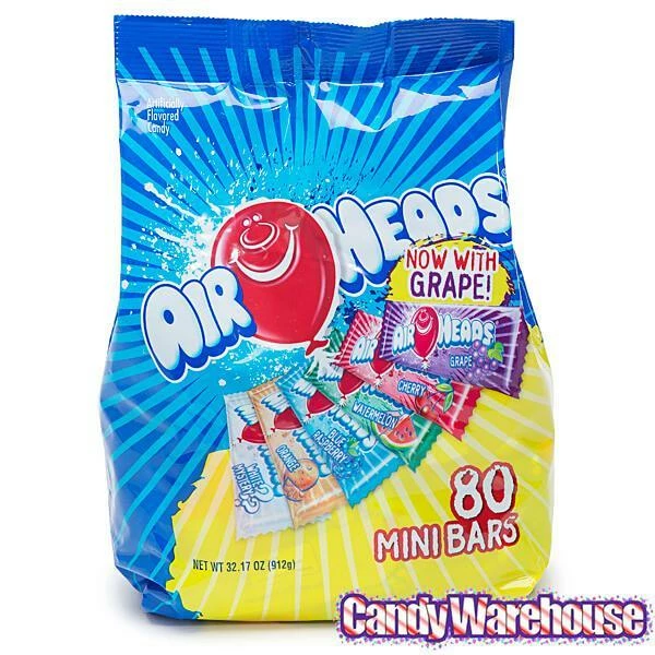 AirHeads Taffy Mini Candy Bars: 80-Piece Bag 3 AirHeads Taffy Mini Candy Bars: 80-Piece Bag - Image 3