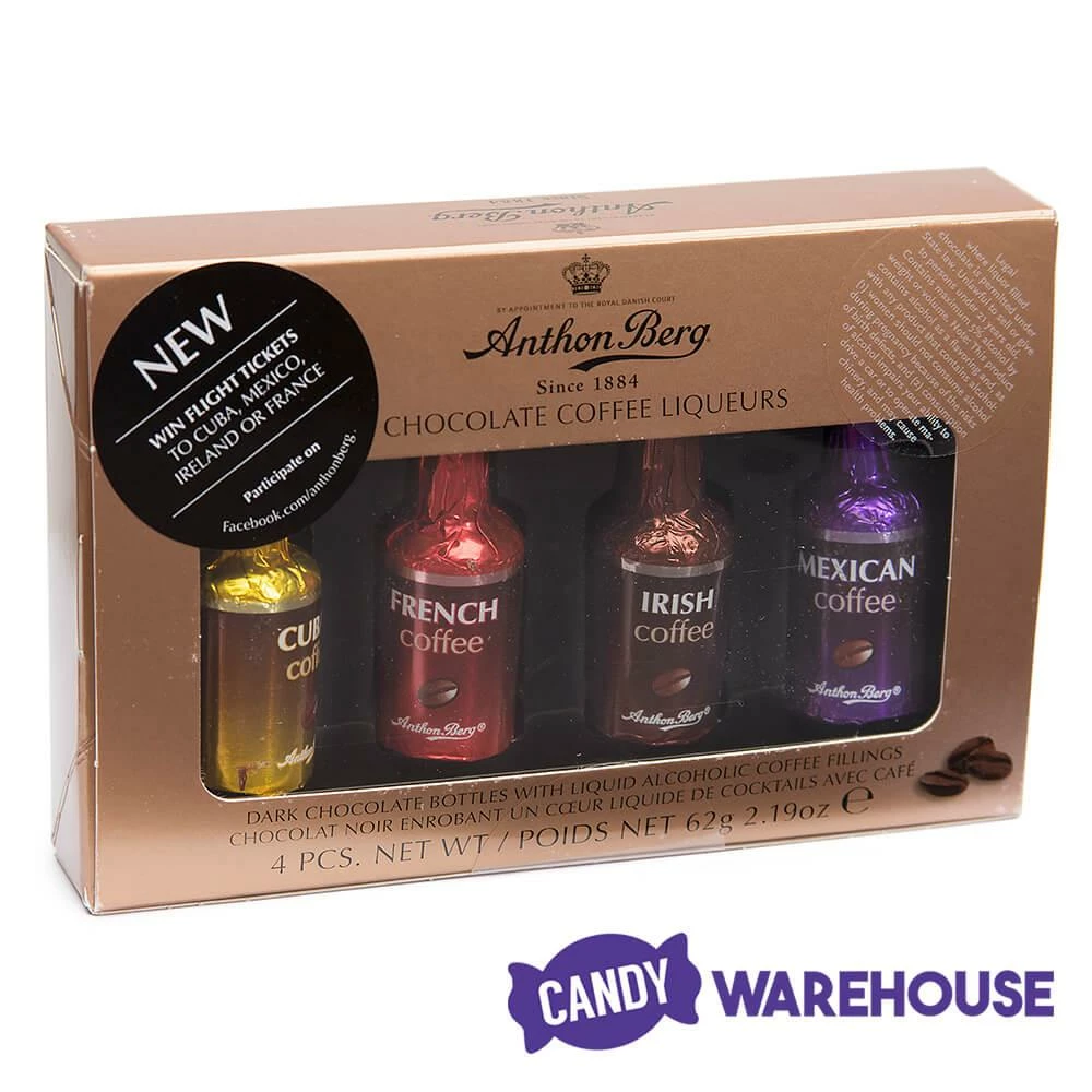 Anthon Berg Chocolate Coffee Liquor Bottles: 4-Piece Box 3 Anthon Berg Chocolate Coffee Liquor Bottles: 4-Piece Box - Image 3