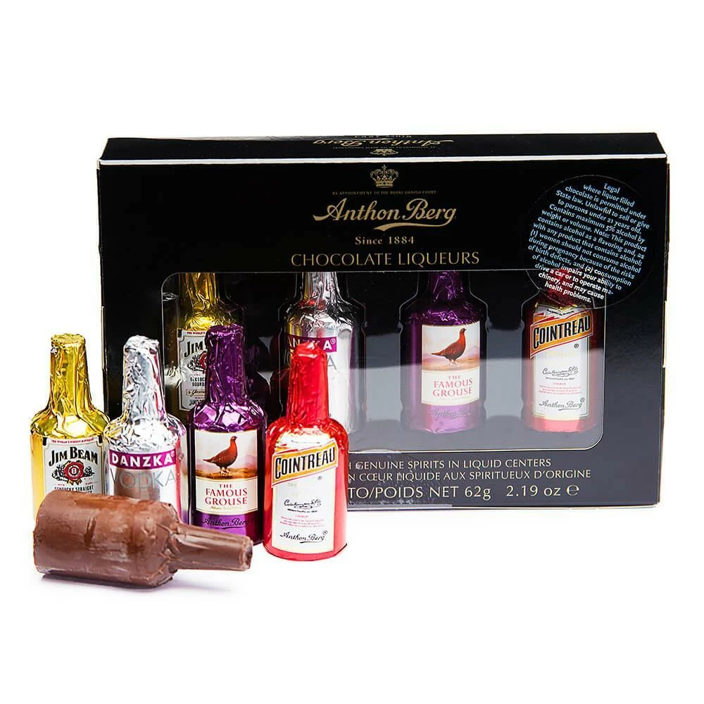 Anthon Berg Chocolate Liquor Bottles: 4-Piece Box 1 Anthon Berg Chocolate Liquor Bottles: 4-Piece Box