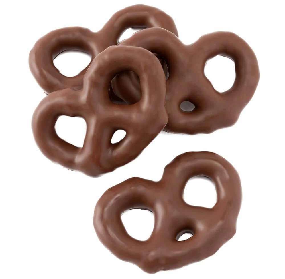 Asher's Milk Chocolate Covered Mini Pretzels: 4LB Box 1 Asher's Milk Chocolate Covered Mini Pretzels: 4LB Box