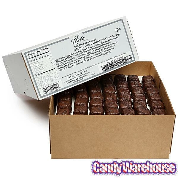 Asher's Milk Chocolate Covered Vanilla Caramels: 6LB Box 2 Asher's Milk Chocolate Covered Vanilla Caramels: 6LB Box - Image 2