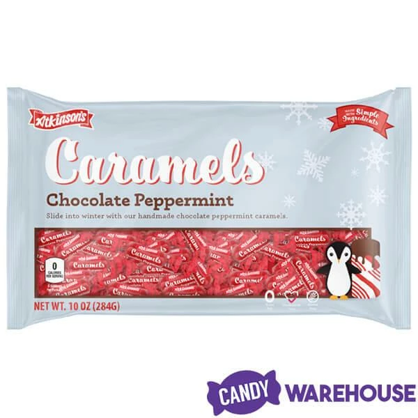 Atkinson Chocolate Peppermint Caramels: 10-Ounce Bag 2 Atkinson Chocolate Peppermint Caramels: 10-Ounce Bag - Image 2
