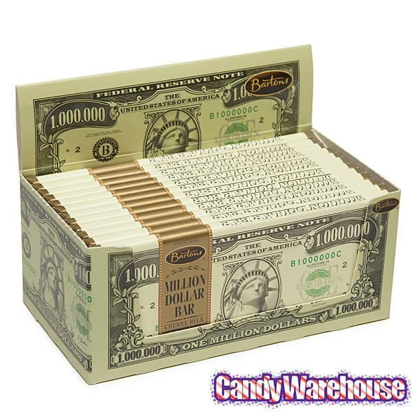 Bartons Million Dollar Milk Chocolate Candy Bars: 12-Piece Box 2 Bartons Million Dollar Milk Chocolate Candy Bars: 12-Piece Box - Image 2