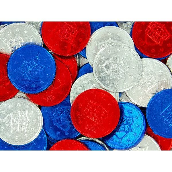 Bee International Patriotic USA Bubble Gum Coins: 100-Piece Bag 1 Bee International Patriotic USA Bubble Gum Coins: 100-Piece Bag