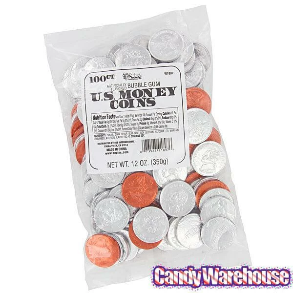 Bee International Silver And Copper Foiled Bubble Gum Coins: 100-Piece Bag 3 Bee International Silver And Copper Foiled Bubble Gum Coins: 100-Piece Bag - Image 3