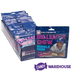 Big League Chew Bubble Gum Packs - Blue Raspberry: 12-Piece Box -CANDY WAREHOUSE Sales big league chew bubble gum packs blue raspberry 12 piece box candy warehouse 4
