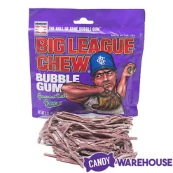 Big League Chew Bubble Gum Packs - Grape: 12-Piece Box -CANDY WAREHOUSE Sales big league chew bubble gum packs grape 12 piece box candy warehouse 4