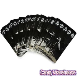 Black Cello Candy Bags With Day Of The Dead Skulls: 100-Piece Box 6 Black Cello Candy Bags With Day Of The Dead Skulls: 100-Piece Box -CANDY WAREHOUSE Sales black cello candy bags with day of the dead skulls 100 piece box candy warehouse 3