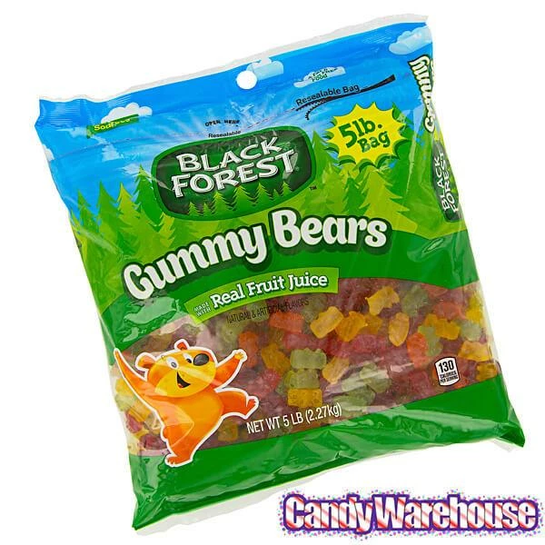 Black Forest Gummy Bears Candy: 5LB Bag 2 Black Forest Gummy Bears Candy: 5LB Bag - Image 2