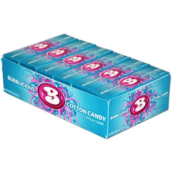 Bubblicious Bubble Gum Packs - Cotton Candy: 18-Piece Box 1 Bubblicious Bubble Gum Packs - Cotton Candy: 18-Piece Box