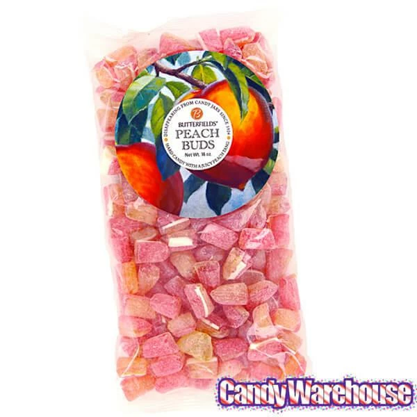 Butterfields Buds Hard Candy - Peach: 1LB Bag 3 Butterfields Buds Hard Candy - Peach: 1LB Bag - Image 3