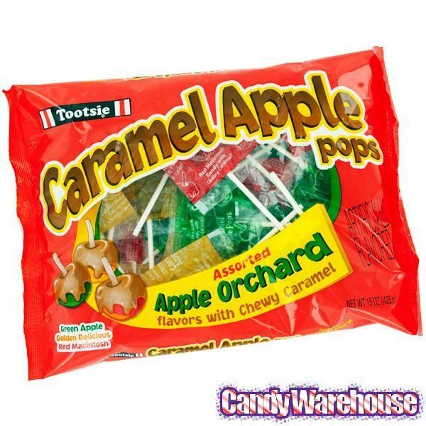 Caramel Apple Pops - Orchard Assortment: 24-Piece Bag 2 Caramel Apple Pops - Orchard Assortment: 24-Piece Bag - Image 2