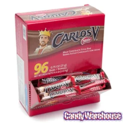 Carlos V Mini Milk Chocolate Bars: 96-Piece Box -CANDY WAREHOUSE Sales carlos v mini milk chocolate bars 96 piece box candy warehouse 4