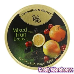 Cavendish & Harvey Hard Candy Drops Tins - Mixed Fruit: 12-Piece Box -CANDY WAREHOUSE Sales cavendish and harvey hard candy drops tins mixed fruit 12 piece box candy warehouse 3