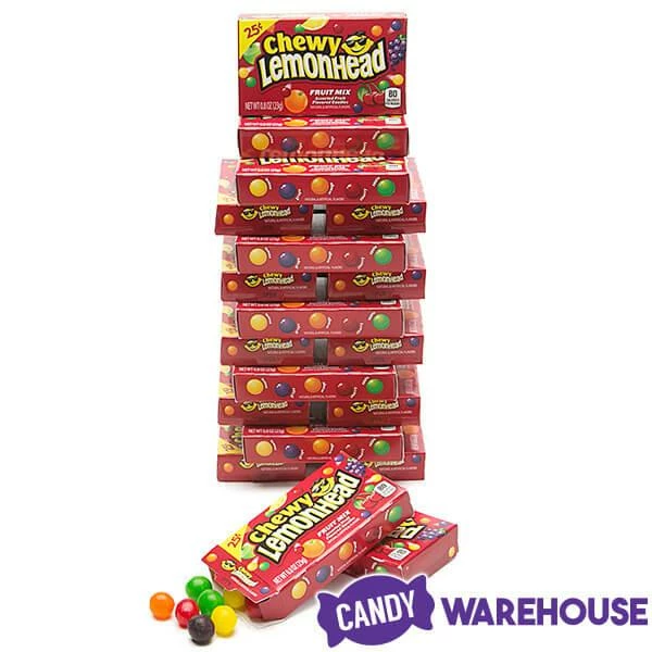 Chewy Lemonhead Fruit Mix Candy Mini Packs: 24-Piece Box 3 Chewy Lemonhead Fruit Mix Candy Mini Packs: 24-Piece Box - Image 3