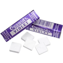 Choward's Violet Mint Squares Candy Packs: 24-Piece Box