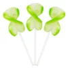 CurlyCutes Petite Crystal Ribbon Pops - Green Lime: 20-Piece Jar