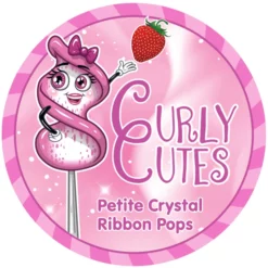 CurlyCutes Petite Crystal Ribbon Pops - Pink Strawberry: 20-Piece Jar 7 CurlyCutes Petite Crystal Ribbon Pops - Pink Strawberry: 20-Piece Jar -CANDY WAREHOUSE Sales curlycutes petite crystal ribbon pops pink strawberry 20 piece jar candy warehouse 3