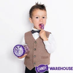 CurlyCutes Petite Crystal Ribbon Pops - Purple Grape: 20-Piece Jar -CANDY WAREHOUSE Sales curlycutes petite crystal ribbon pops purple grape 20 piece jar candy warehouse 4