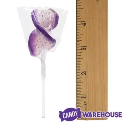 CurlyCutes Petite Crystal Ribbon Pops - Purple Grape: 20-Piece Jar -CANDY WAREHOUSE Sales curlycutes petite crystal ribbon pops purple grape 20 piece jar candy warehouse 6