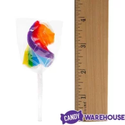CurlyCutes Petite Crystal Ribbon Pops - Rainbow Cherry: 20-Piece Jar -CANDY WAREHOUSE Sales curlycutes petite crystal ribbon pops rainbow cherry 20 piece jar candy warehouse 3