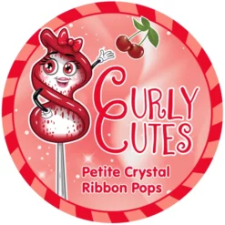 CurlyCutes Petite Crystal Ribbon Pops - Red Cherry: 20-Piece Jar -CANDY WAREHOUSE Sales curlycutes petite crystal ribbon pops red cherry 20 piece jar candy warehouse 5