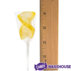 CurlyCutes Petite Crystal Ribbon Pops - Yellow Banana: 20-Piece Jar -CANDY WAREHOUSE Sales curlycutes petite crystal ribbon pops yellow banana 20 piece jar candy warehouse 3