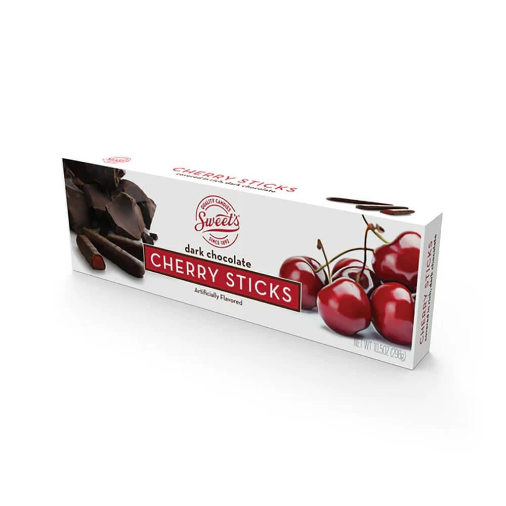 Dark Chocolate Covered Cherry Jelly Candy Sticks: 10.5-Ounce Gift Box 1 Dark Chocolate Covered Cherry Jelly Candy Sticks: 10.5-Ounce Gift Box