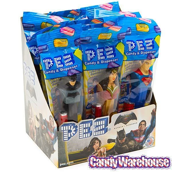 DC Comics - Batman - Superman - Wonder Woman - PEZ Candy Packs: 12-Piece Display 2 DC Comics - Batman - Superman - Wonder Woman - PEZ Candy Packs: 12-Piece Display - Image 2
