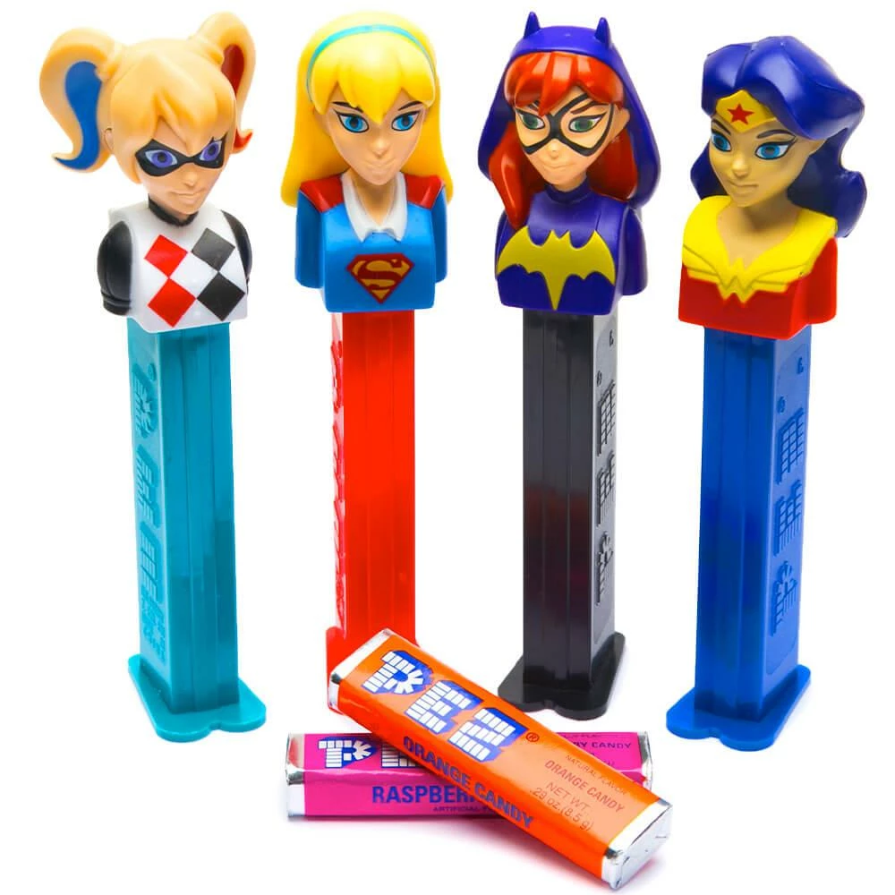 DC Superhero Girls PEZ Candy Packs: 12-Piece Display 1 DC Superhero Girls PEZ Candy Packs: 12-Piece Display