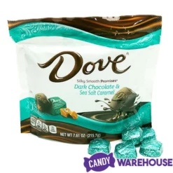 Dove Dark Chocolate Sea Salt Caramel Squares: 28-Piece Bag -CANDY WAREHOUSE Sales dove dark chocolate sea salt caramel squares 28 piece bag candy warehouse 5