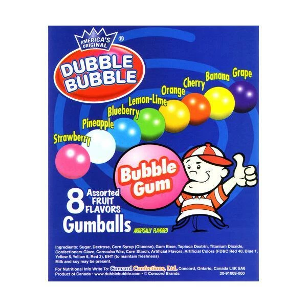Dubble Bubble Assorted Colors 1/2-Inch Gumballs: 53-Ounce Bag 3 Dubble Bubble Assorted Colors 1/2-Inch Gumballs: 53-Ounce Bag - Image 3