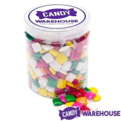 Dubble Bubble Chiclets Chewing Gum Tabs - Assorted Colors: 1.5LB Jar -CANDY WAREHOUSE Sales dubble bubble chiclets chewing gum tabs assorted colors 1 5lb jar candy warehouse 3