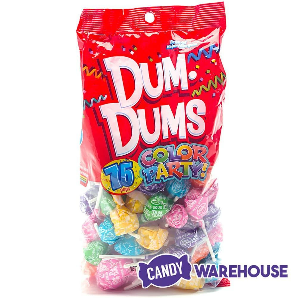 Dum Dums Rainbow Party Pops - Assorted Flavors: 75-Piece Bag 2 Dum Dums Rainbow Party Pops - Assorted Flavors: 75-Piece Bag - Image 2