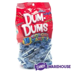 Dum Dums Royal Blue Party Pops - Blueberry: 75-Piece Bag -CANDY WAREHOUSE Sales dum dums royal blue party pops blueberry 75 piece bag candy warehouse 4