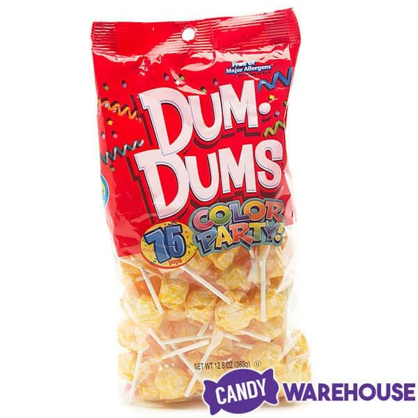 Dum Dums Yellow Party Pops - Cream Soda: 75-Piece Bag 3 Dum Dums Yellow Party Pops - Cream Soda: 75-Piece Bag - Image 3
