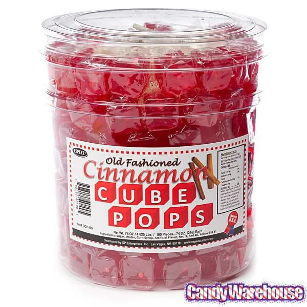 Espeez Cube Pops - Cinnamon: 100-Piece Tub 3 Espeez Cube Pops - Cinnamon: 100-Piece Tub - Image 3