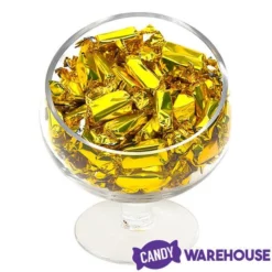Foiled Caramel Candy - Gold: 180-Piece Bag -CANDY WAREHOUSE Sales foiled caramel candy gold 180 piece bag candy warehouse 3