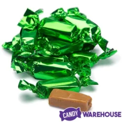 Foiled Caramel Candy - Green: 180-Piece Bag -CANDY WAREHOUSE Sales foiled caramel candy green 180 piece bag candy warehouse 3
