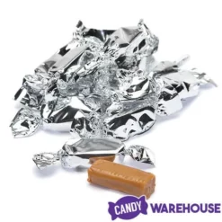 Foiled Caramel Candy - Silver: 180-Piece Bag 7 Foiled Caramel Candy - Silver: 180-Piece Bag -CANDY WAREHOUSE Sales foiled caramel candy silver 180 piece bag candy warehouse 3