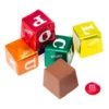 Foiled Chocolate And Hazelnut ABC Blocks Candy: 145-Piece Tub