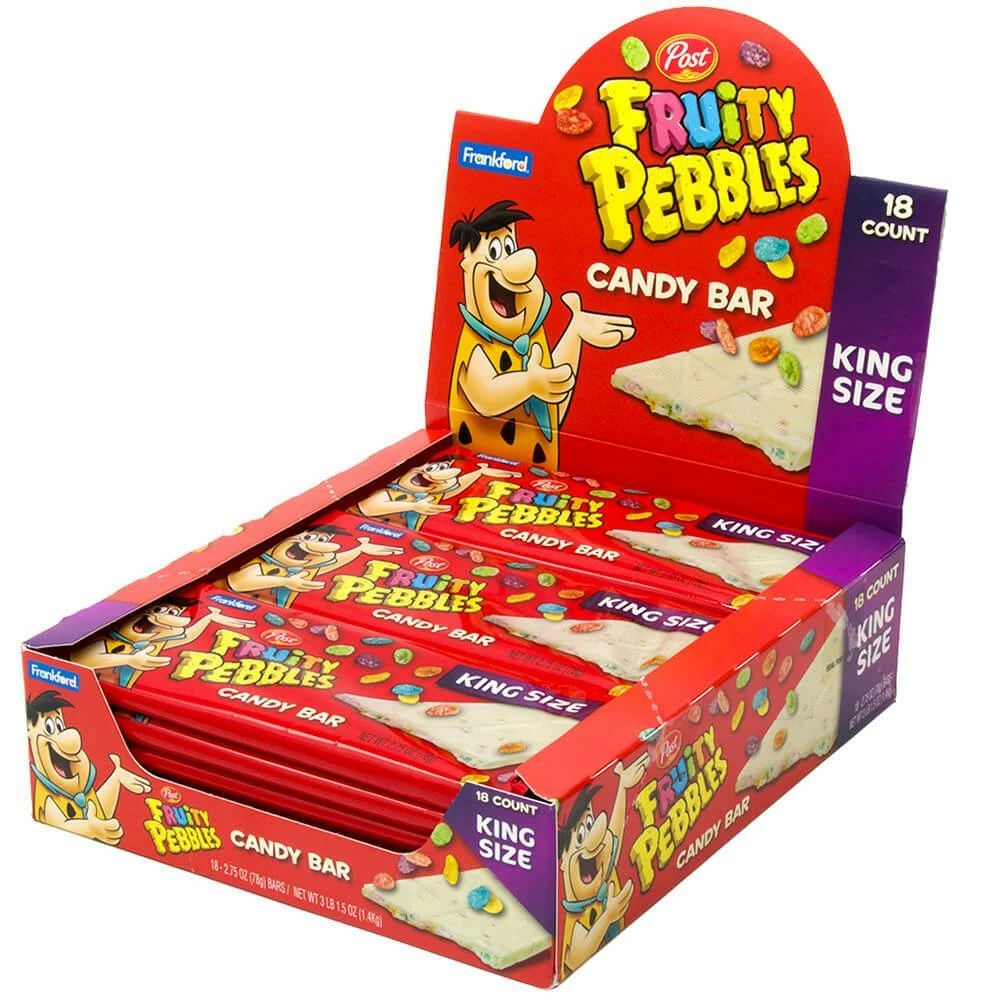 Fruity Pebbles King Size Candy Bar: 18-Piece Box 2 Fruity Pebbles King Size Candy Bar: 18-Piece Box - Image 2