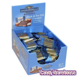 Ghirardelli Dark Chocolate With Sea Salt Caramel Filling Squares: 50-Piece Box -CANDY WAREHOUSE Sales ghirardelli dark chocolate with sea salt caramel filling squares 50 piece box candy warehouse 3 b5e552bd baeb 4c89 93ac 057ba68bfdde