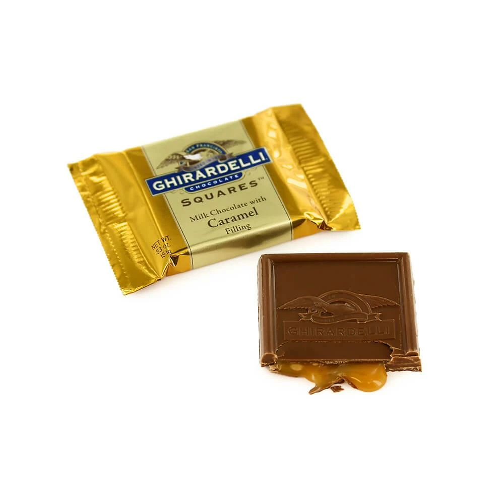 Ghirardelli Milk Chocolate With Caramel Filling Squares: 50-Piece Box 1 Ghirardelli Milk Chocolate With Caramel Filling Squares: 50-Piece Box