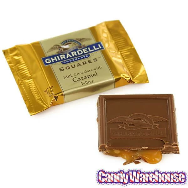Ghirardelli Milk Chocolate With Caramel Filling Squares: 50-Piece Box 2 Ghirardelli Milk Chocolate With Caramel Filling Squares: 50-Piece Box - Image 2