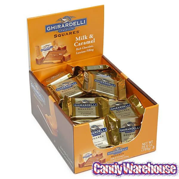 Ghirardelli Milk Chocolate With Caramel Filling Squares: 50-Piece Box 3 Ghirardelli Milk Chocolate With Caramel Filling Squares: 50-Piece Box - Image 3