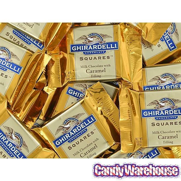 Ghirardelli Milk Chocolate With Caramel Filling Squares: 50-Piece Box 4 Ghirardelli Milk Chocolate With Caramel Filling Squares: 50-Piece Box - Image 4