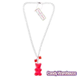 Giant Gummy Bear Necklace - Red 7 Giant Gummy Bear Necklace - Red -CANDY WAREHOUSE Sales giant gummy bear necklace red candy warehouse 4