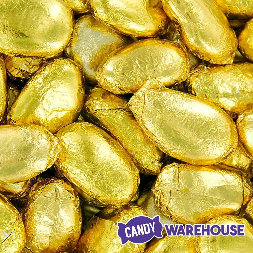 Gold Foil Wrapped Jordan Almonds Candy: 1LB Bag 2 Gold Foil Wrapped Jordan Almonds Candy: 1LB Bag - Image 2