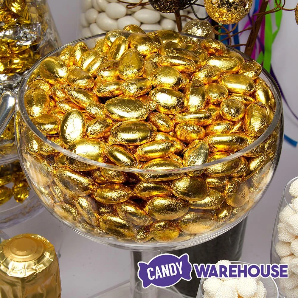 Gold Foil Wrapped Jordan Almonds Candy: 1LB Bag 3 Gold Foil Wrapped Jordan Almonds Candy: 1LB Bag - Image 3